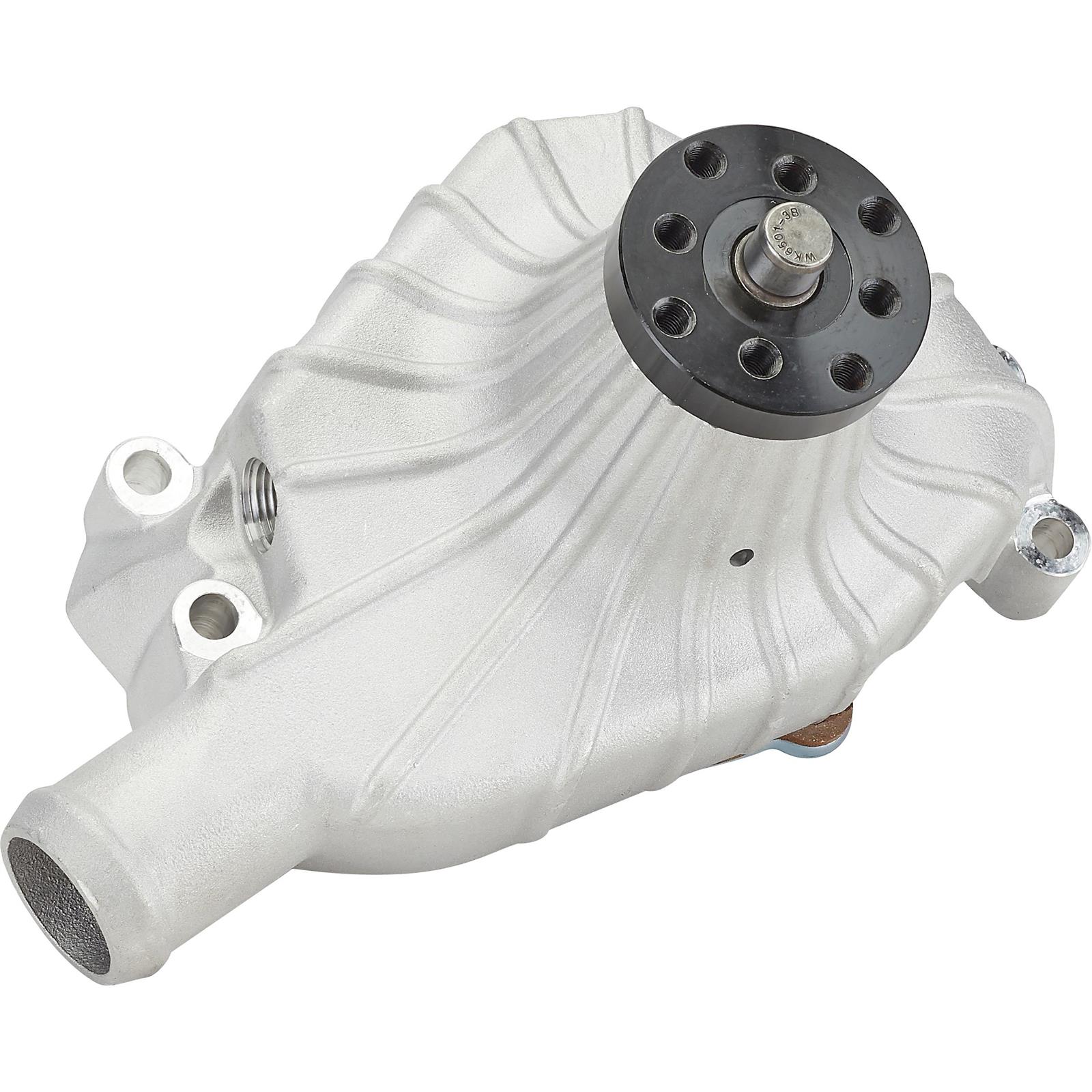 Small Block Chevy Plain Ribbed Aluminum Short Water Pump