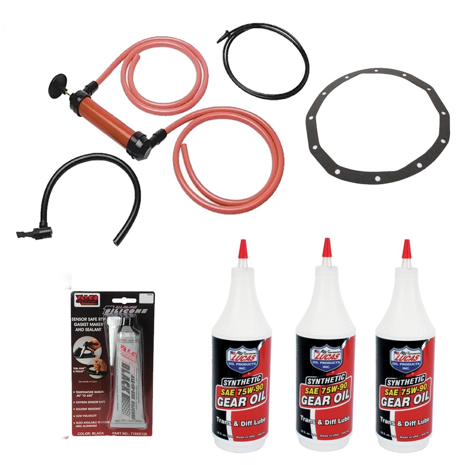 Lucas Oil 10047 SAE 75W90 Racing Gear Oil Change Kit, 12-Bolt GM