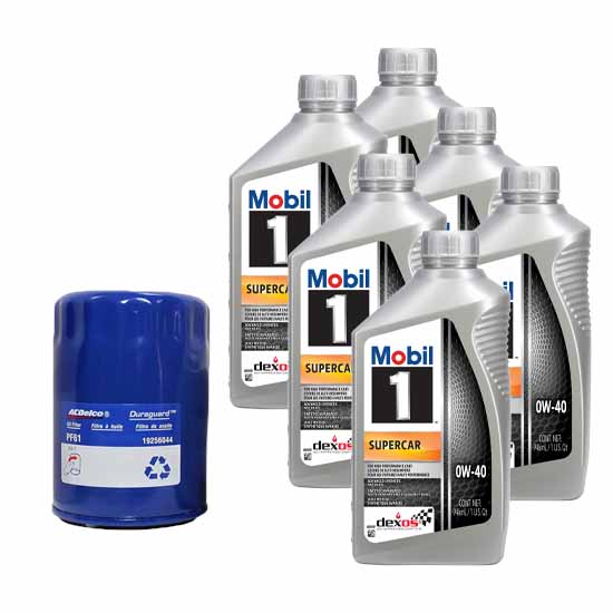 Mobil 1 Supercar Full Synthetic Motor Oil, 0W-40, Dexos R, Case/6
