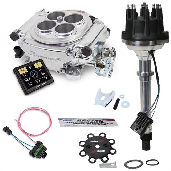 Holley Sniper 550510 EFI Shiny Finish w/Distributor Kit, SBC/BBC
