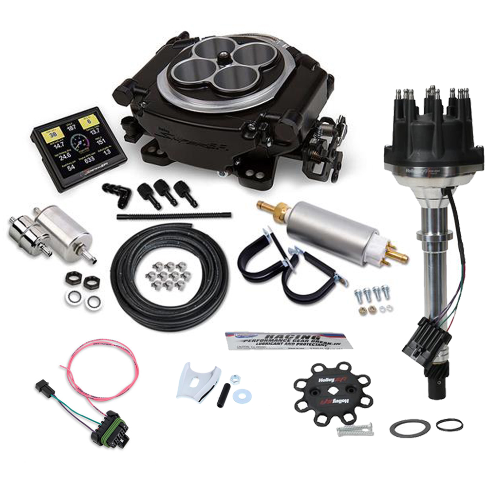 Holley Sniper 550511K EFI Black w/Fuel Supply/Dist Kit, SBC/BBC