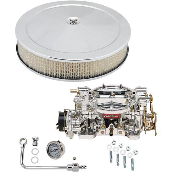 Edelbrock 140649 Performer 600 CFM Elect. Carb/Air/Fuel Kit,Endur