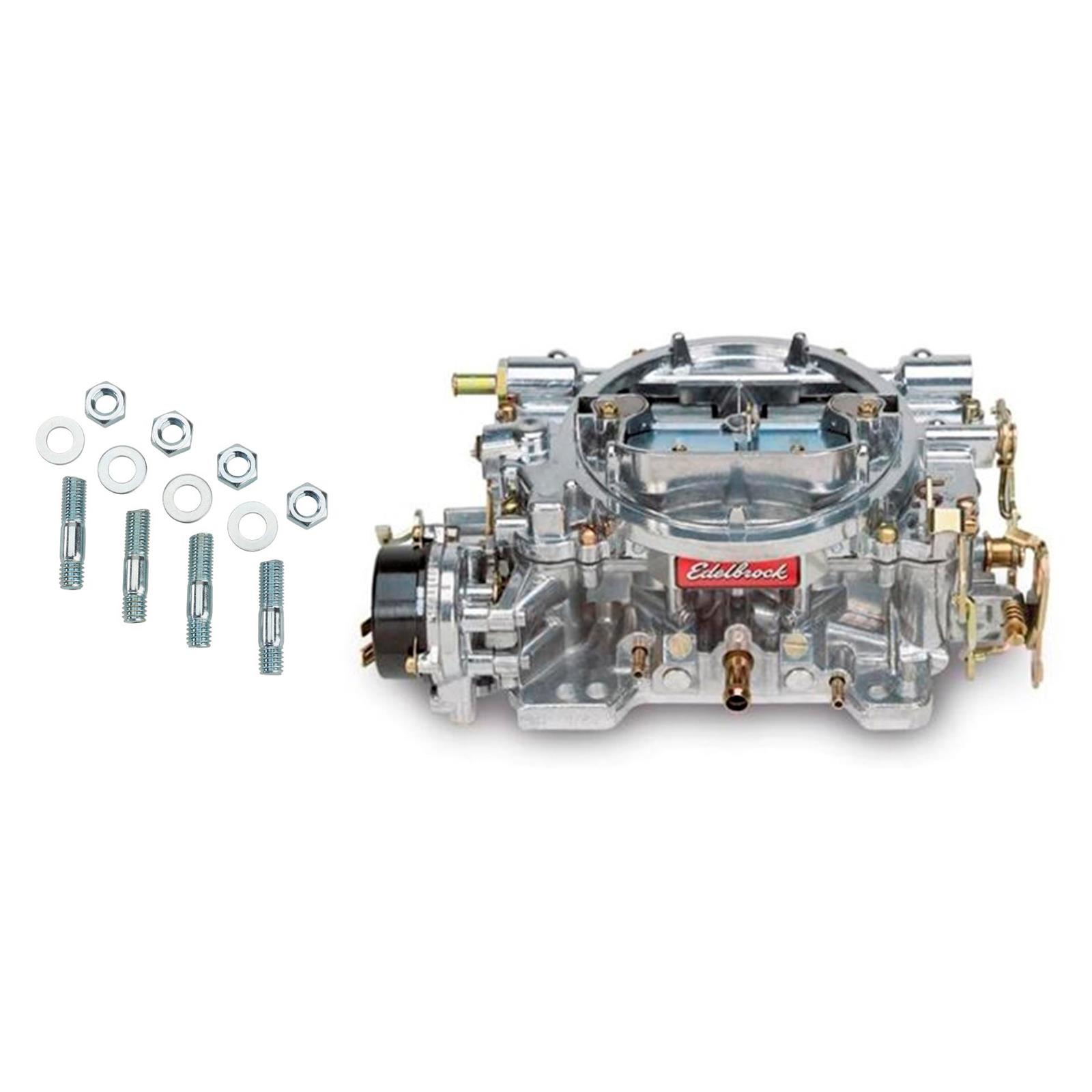 Edelbrock 1411 Performer Carburetor/Stud Kit, 4-Barrel, Electric