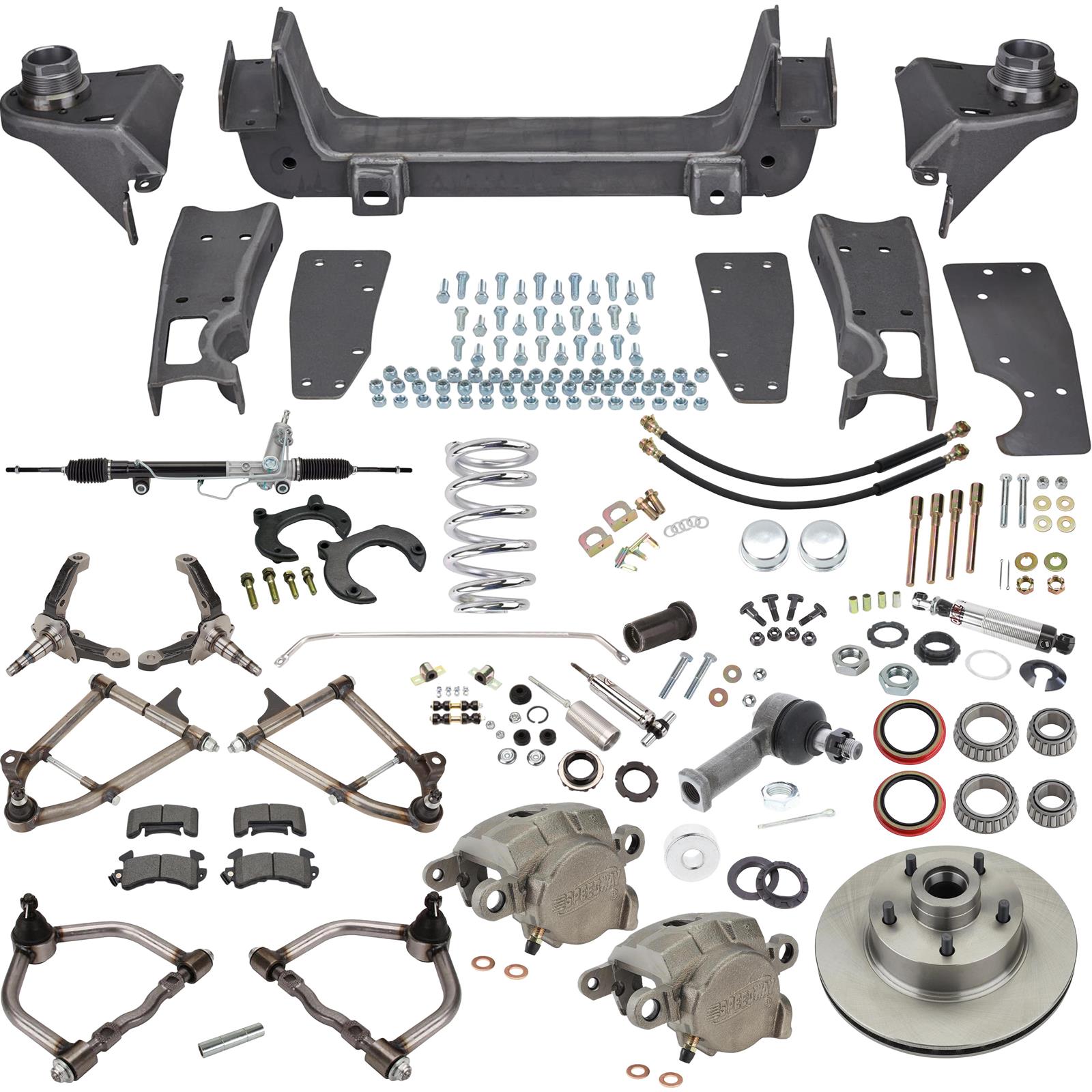 194754 Chevy Pickup Front Suspension/Brake Kit, MII/Rack Steer