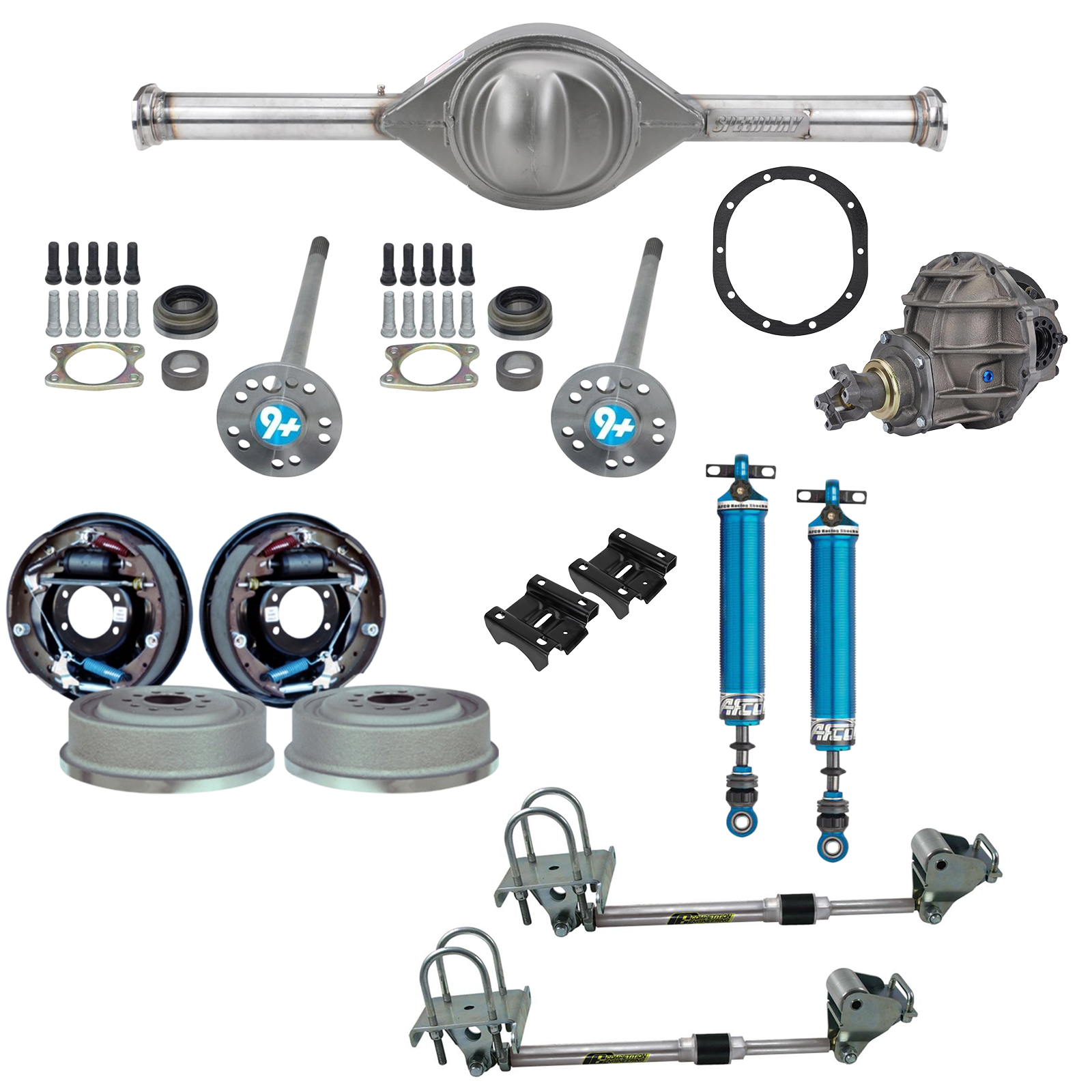1962-67 Fits Chevy II Gasser Complete Rearend/Suspension Kit, Race