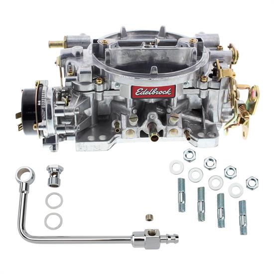 Edelbrock 1403 Performer 500CFM 4BBL Carb w/8126 Fuel Line Kit