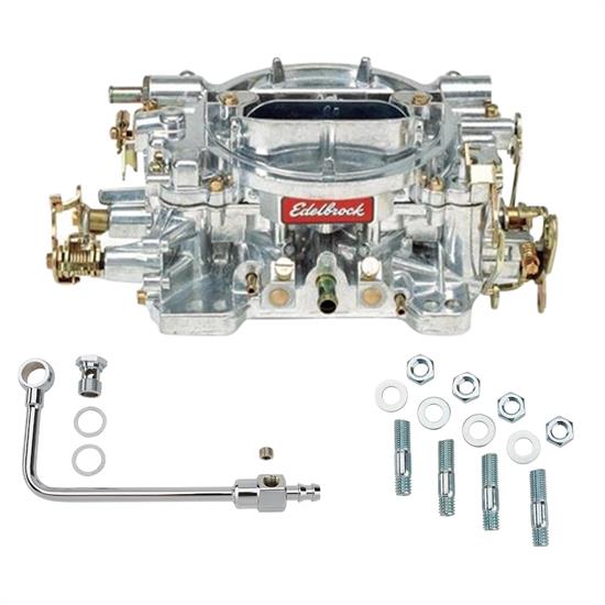 Edelbrock 1404 Performer 500CFM 4BBL Carb w/8126 Fuel Line Kit