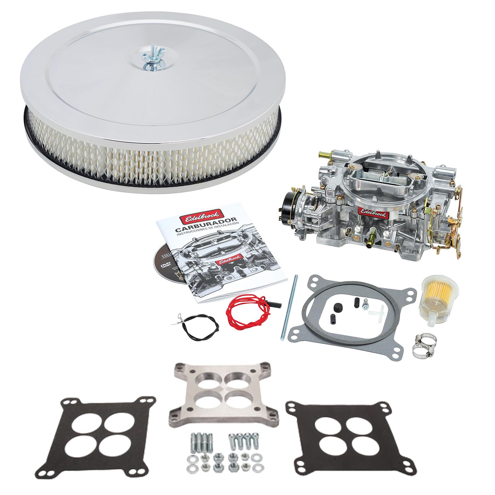 Edelbrock 1406 Performer 600CFM Carb w/Roch Adapter/10 In. Filter