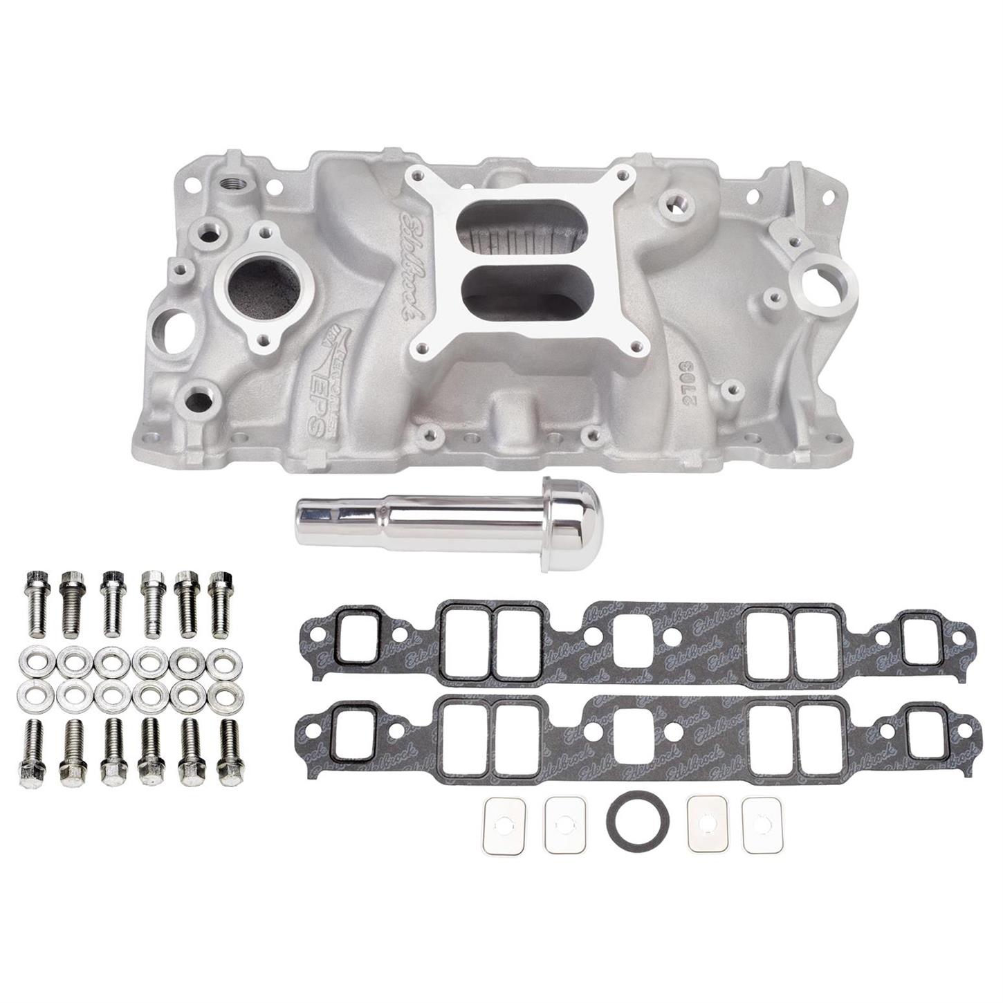 Edelbrock 2703 Performer EPS Intake Manifold Install Kit for SBC