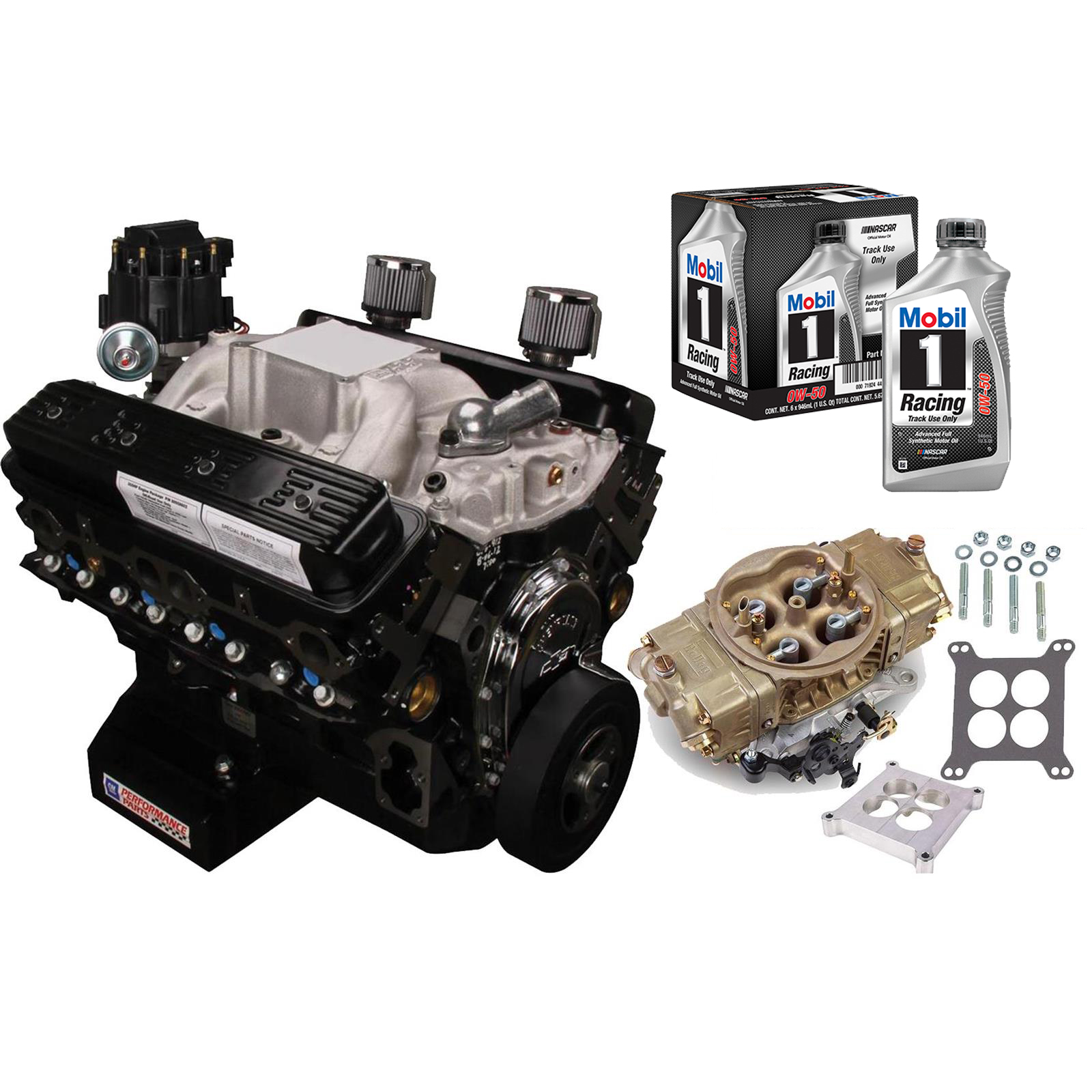 GM 88869602 CT350 602 Chevy Crate Engine w/Carb/Spacer/Oil Kit