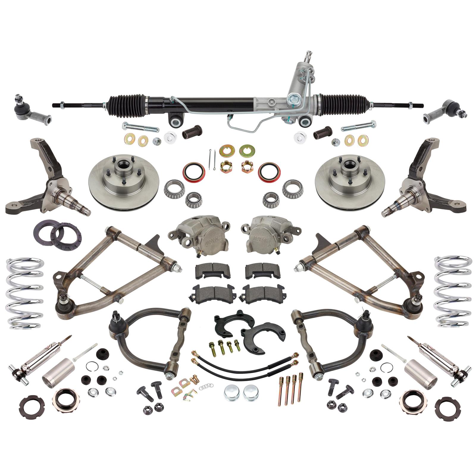 Mustang II IFS, Tube Arms, 700 Rated Coilovers, Manual Rack,4-3/4