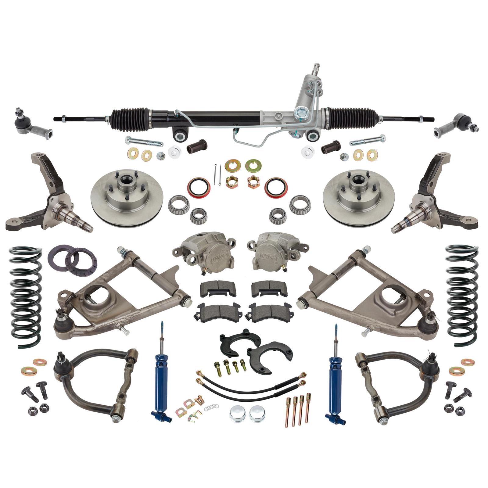 Fits Mustang II IFS, Drop Spindles, 700 Coilovers, Power Rack, 4-1/2