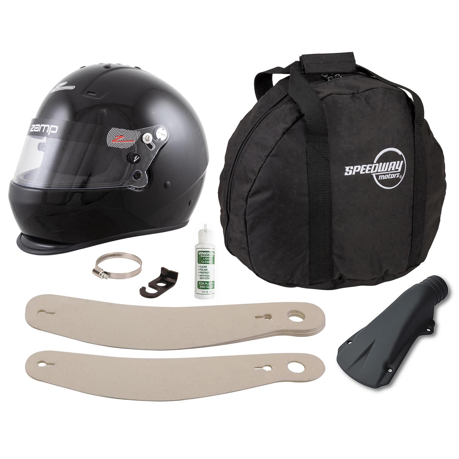 Zamp RZ56 Helmet, Hook and Tear Off Kit, Black, Extra Large