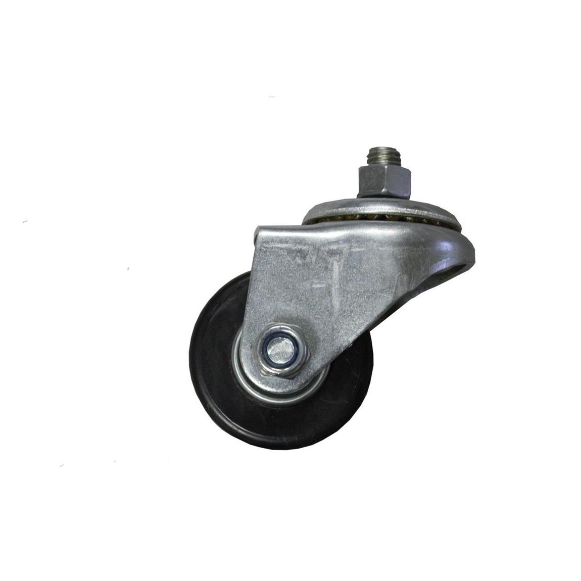 Merrick Machine M350005 2.5 in. Stud Mount Swivel Polyolefin Caster; Black