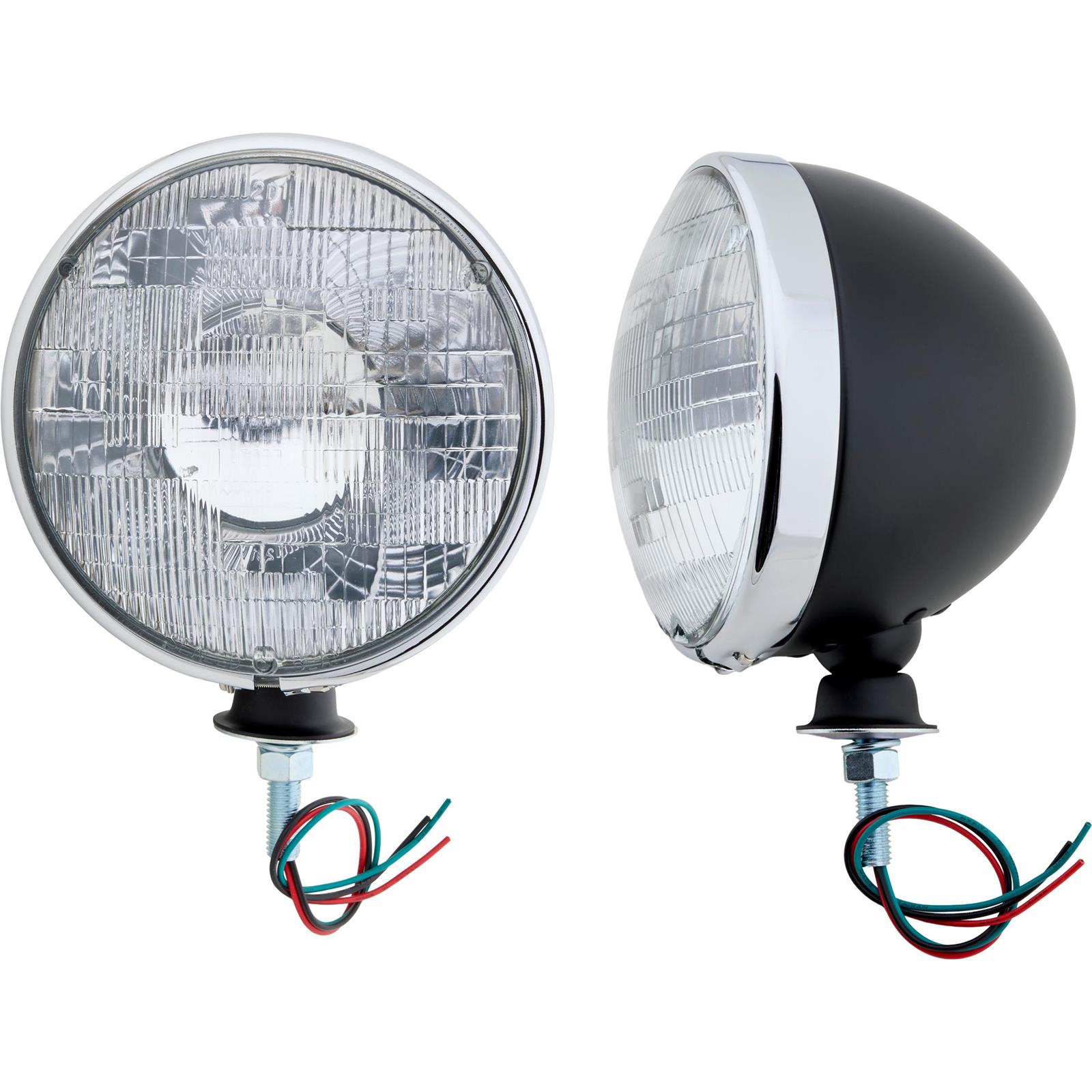 Black Dietz Type Headlights, Standard Bulb