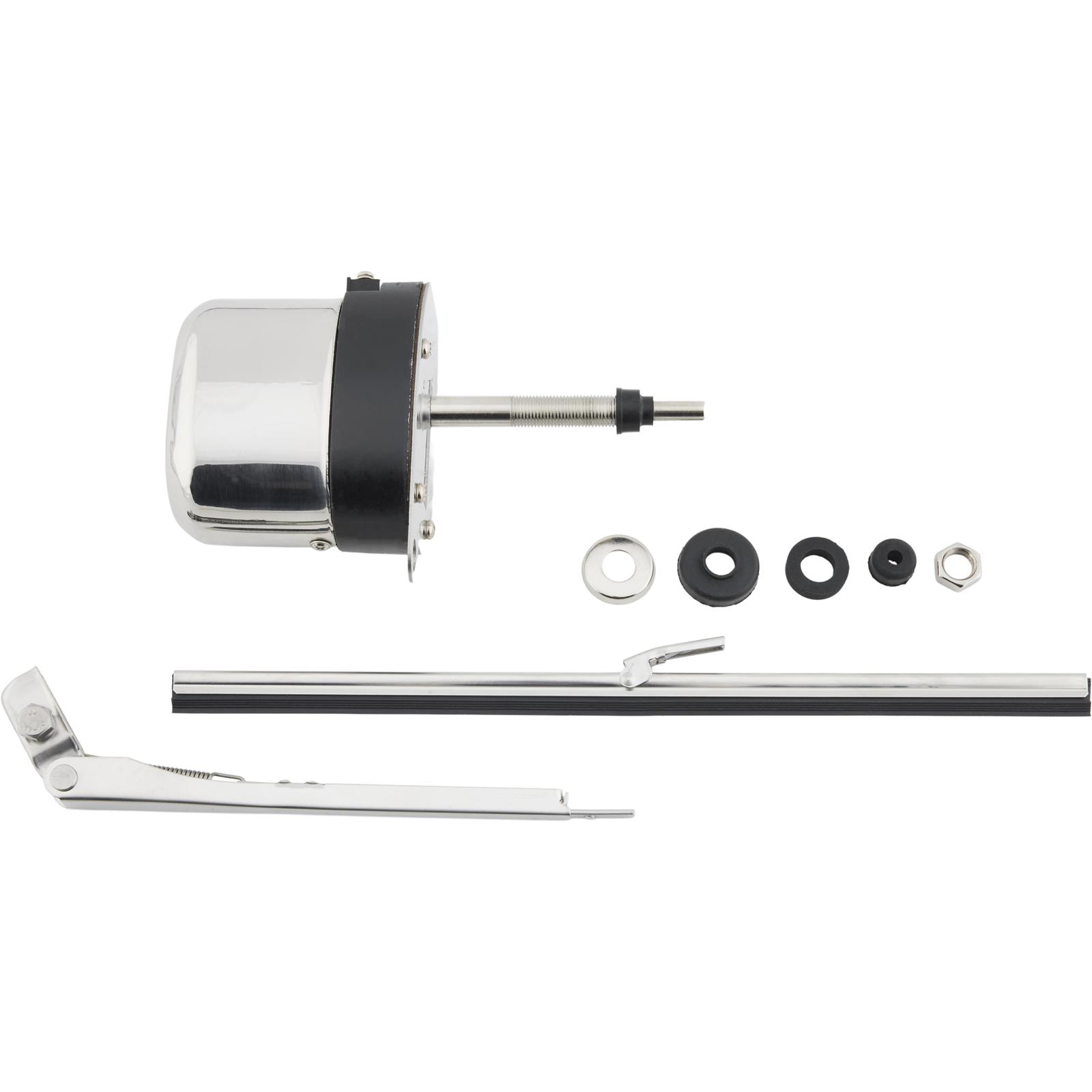 Universal Stainless 12 Volt Electric Windshield Wiper Motor Kit