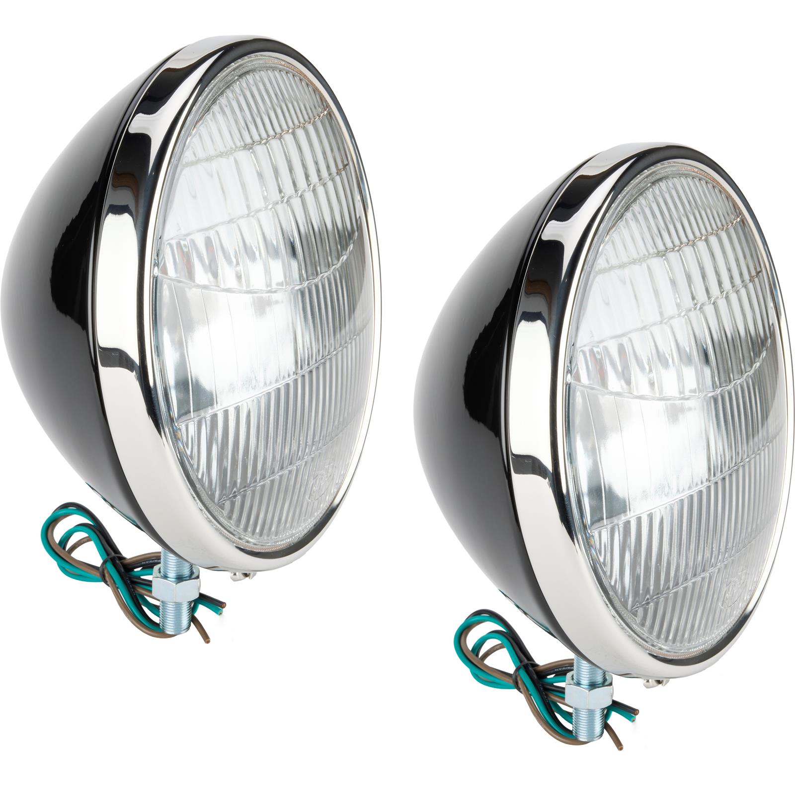 1934 Ford Commercial Headlights, 12V Halogen, Stock 9-1/2 In Diameter