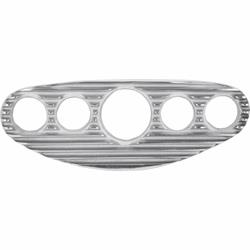Speedway Finned Aluminum 5-Gauge Dash Panel, 3-1/8 Inch