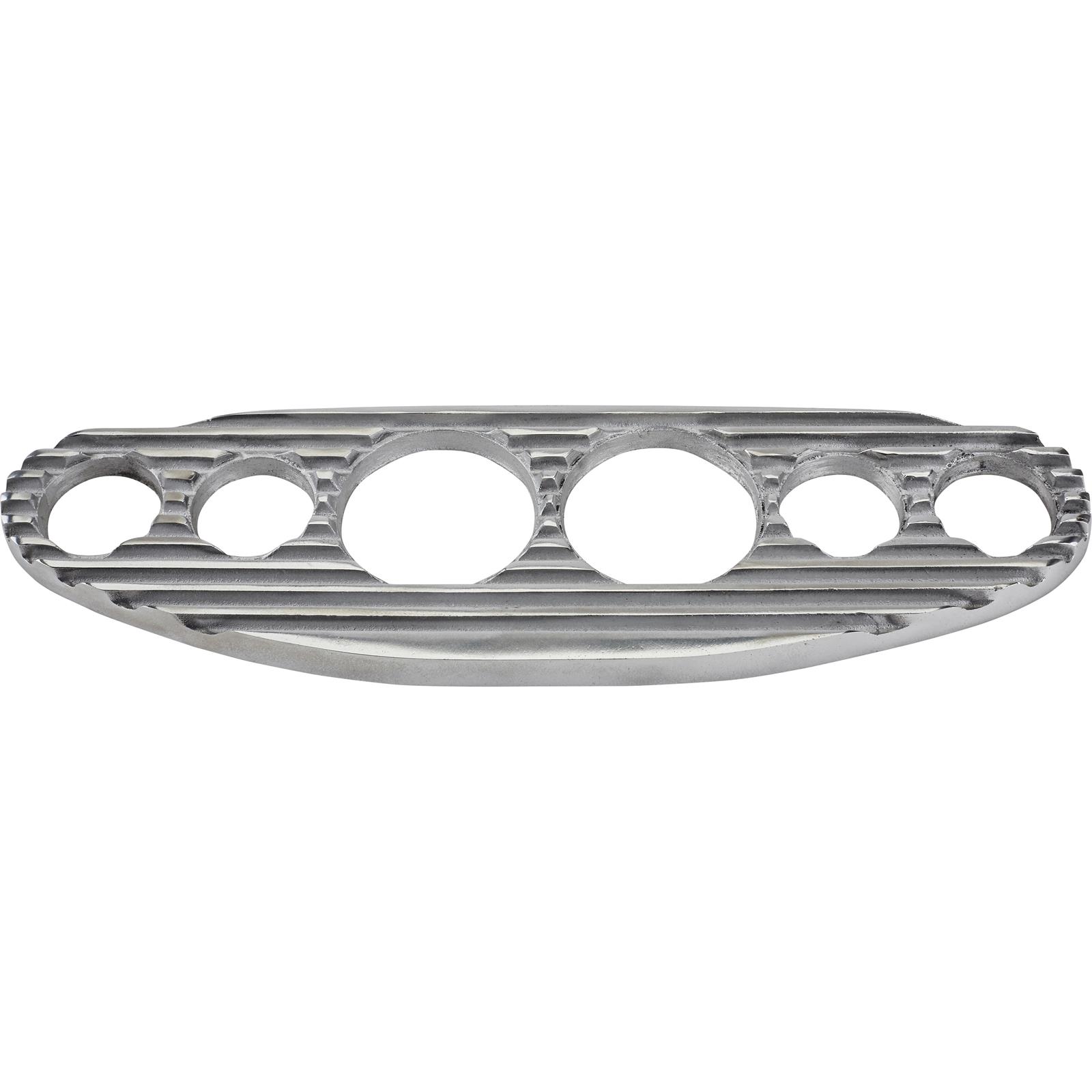 OTB Gear Finned Under Dash Gauge Panel – Polished Cast Aluminum – Triple 3 – Made In USA