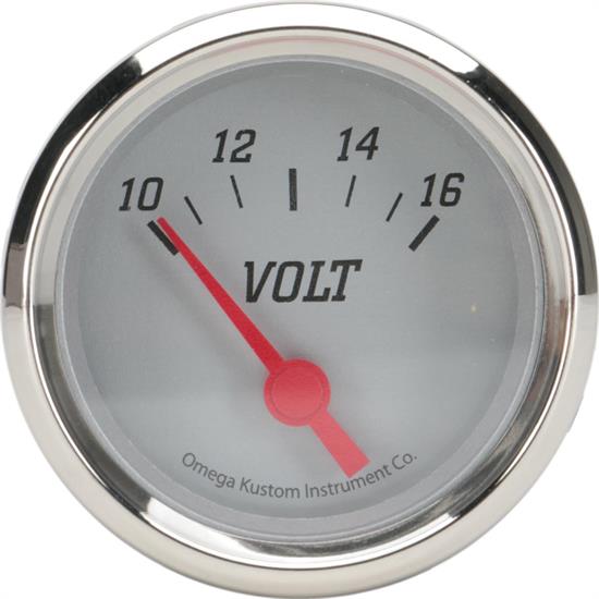 2" Voltmeter Gauge, Silver