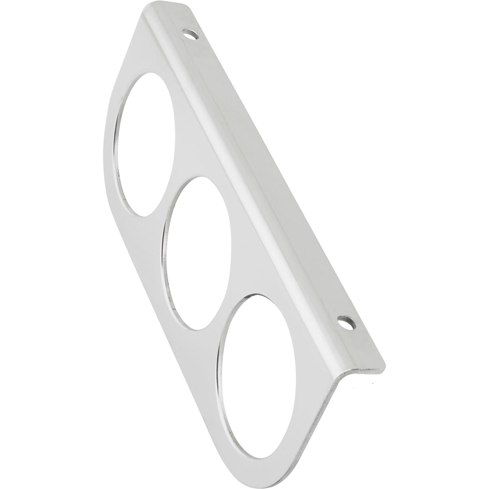 Speedway Universal Under Dash 3 Gauge Panel, Polished