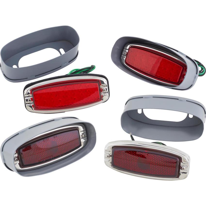 41-48 Chevy Passenger Car Rear Tail Light Lamp Stainless Steel Trim Rim Bezels 41-48 Chevy Passenger Car Rear Tail Light Lamp Stainless Steel Trim Rim Bezels