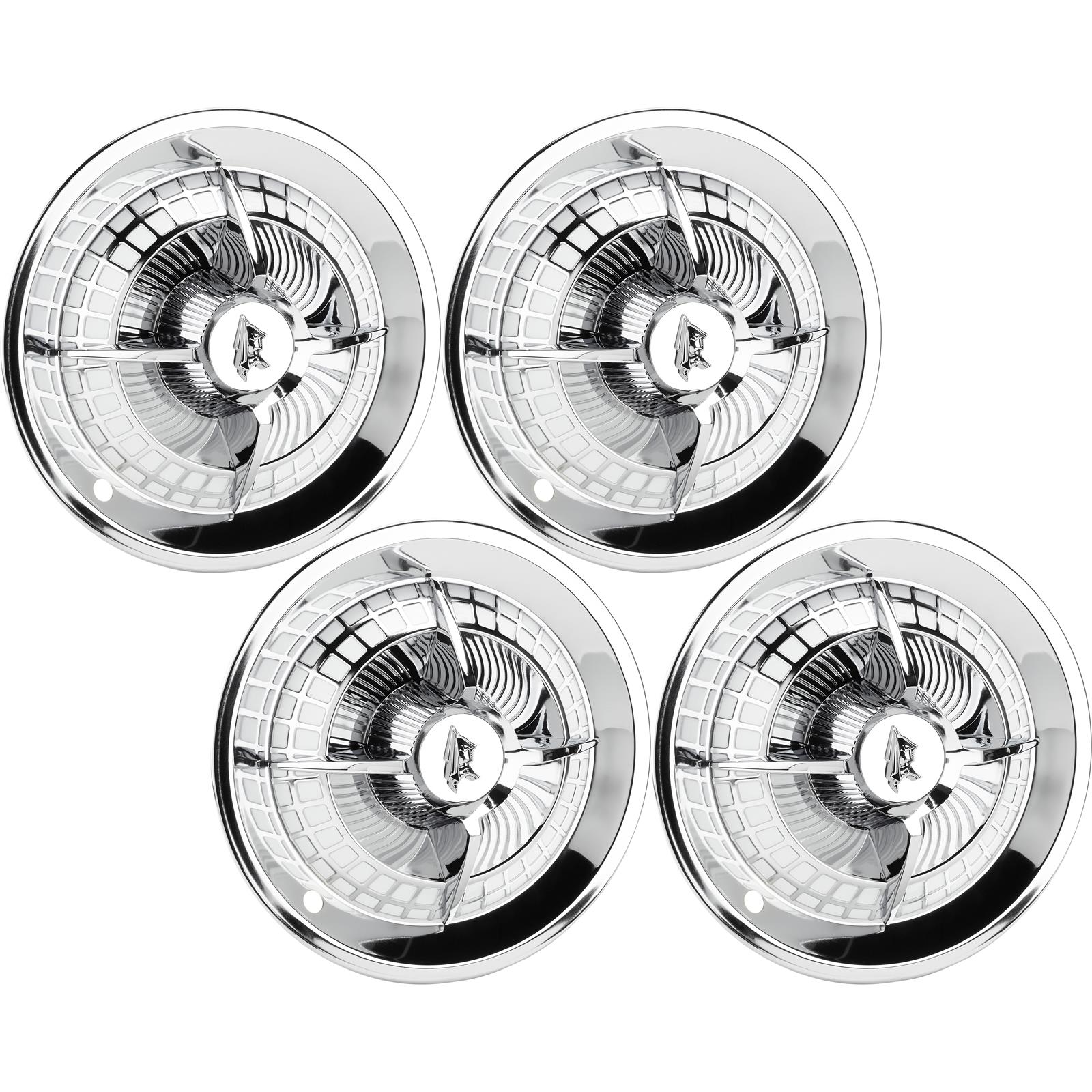 1959 Lancer Crab Style Hubcaps, 15 Inch, Chrome, Set of 4