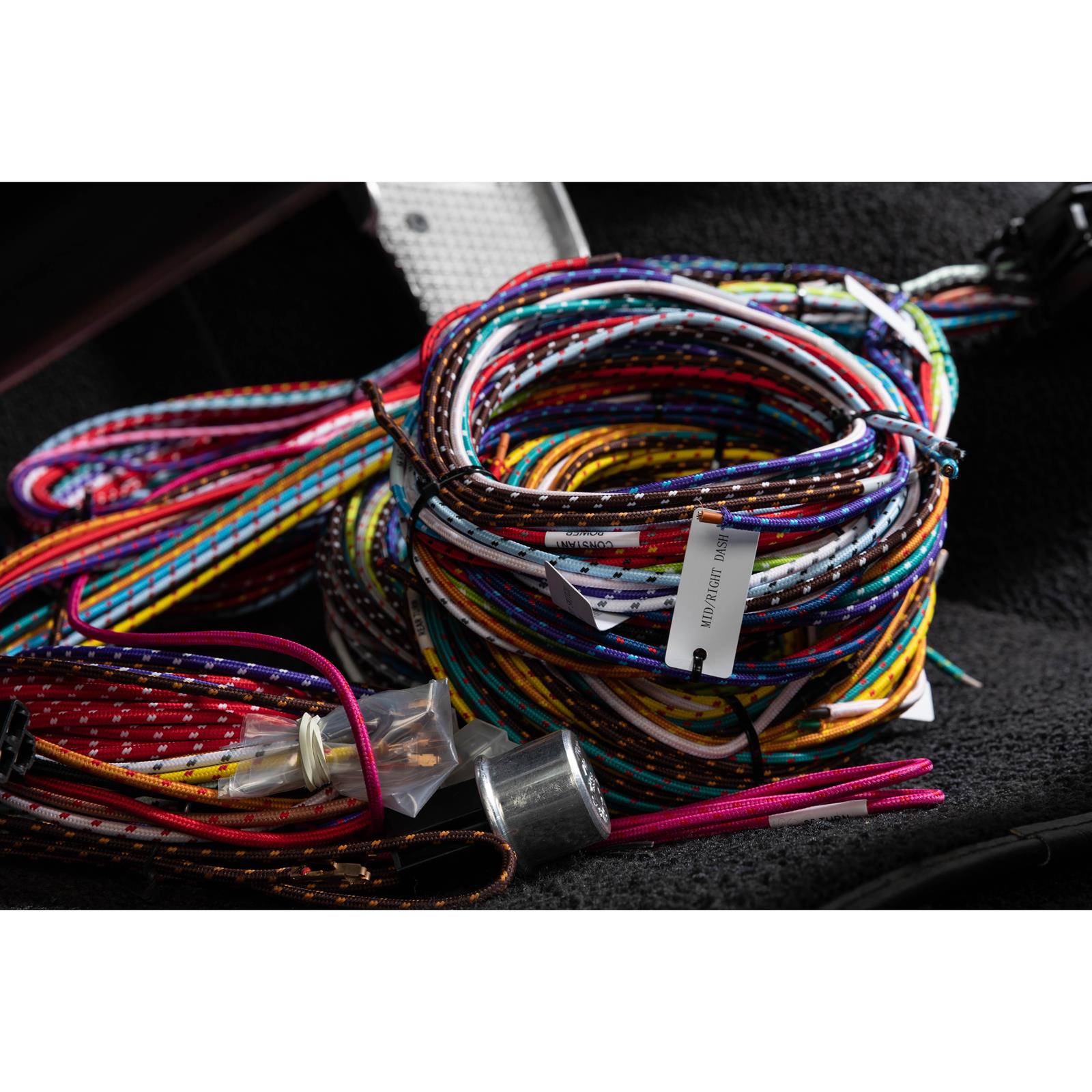 12-Circuit Vintage Wiring Harness Cloth Covered Automotive Wire