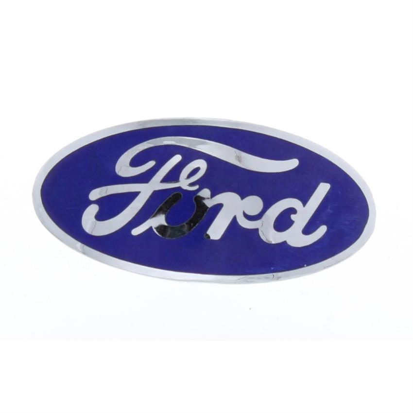 Blue Porcelain Ford Radiator Emblem for 1932 Car, 1932-35 Pickup