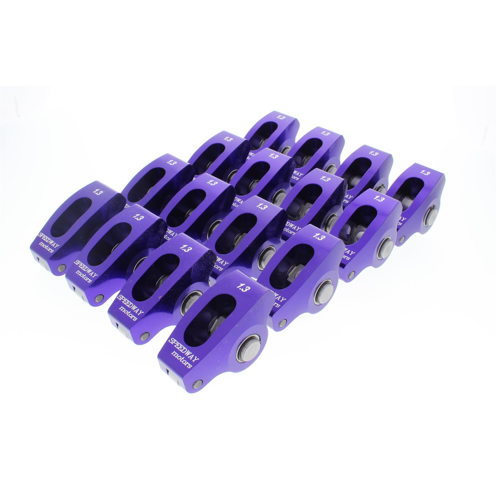 Speedway SBC Camshaft BreakIn Roller Rocker Arms, 1.31, 3/8 Stud