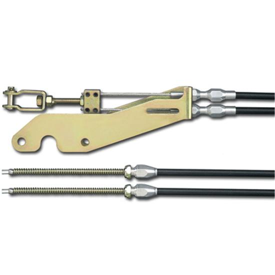 Lokar Trans Mount Emergency Hand Brake Kit, 11 Inch, Chrome