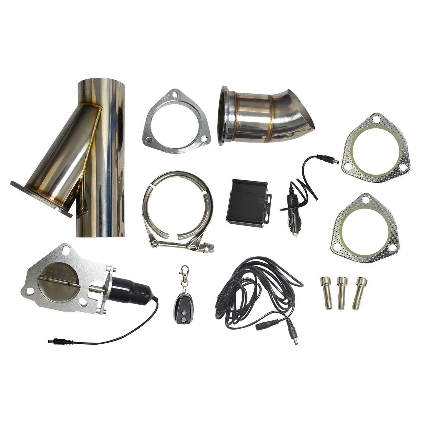 Universal 3 Inch Remote Control Electric Exhaust Cutout Kit
