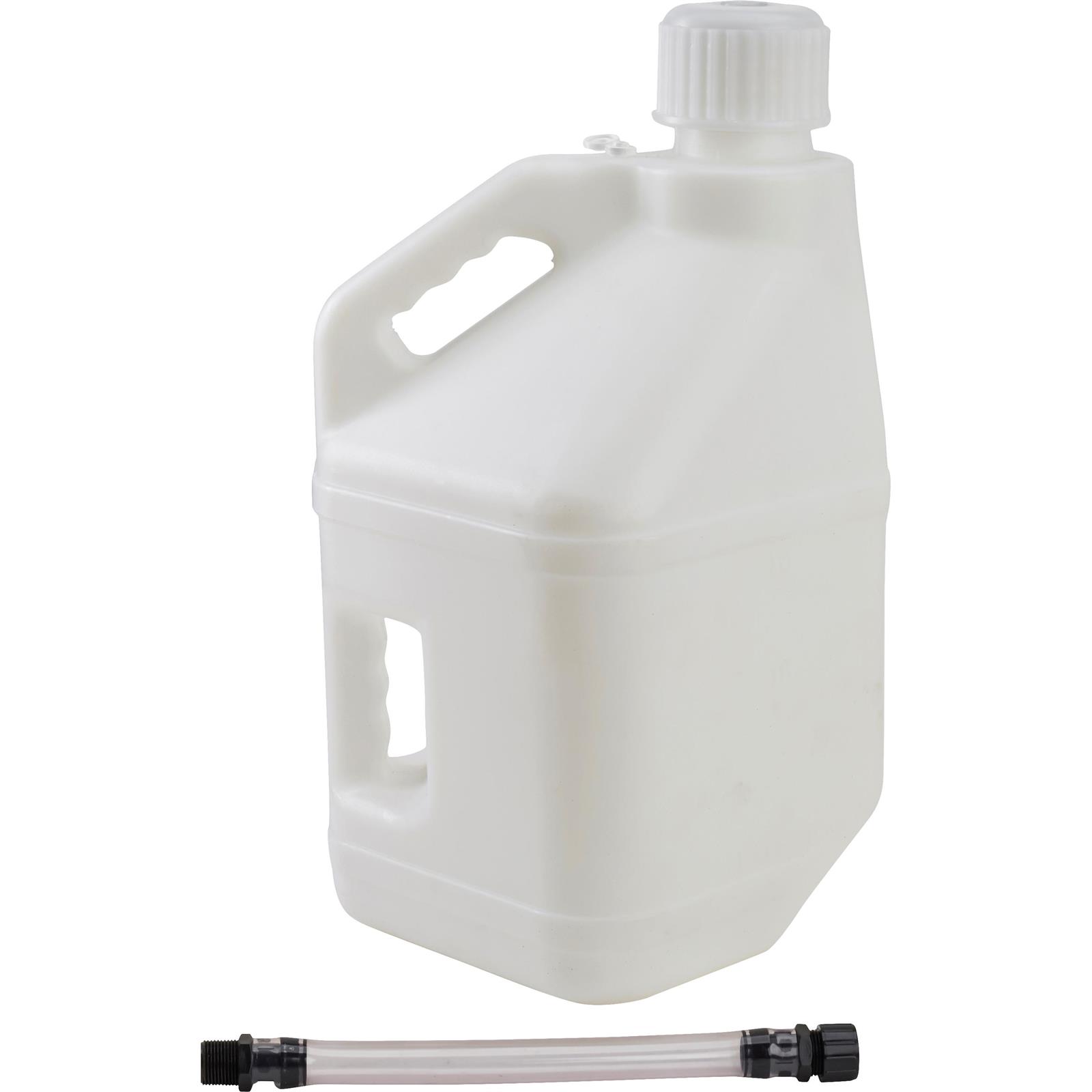 Utility Jug w/Filler Hose, White, 5 Gallon