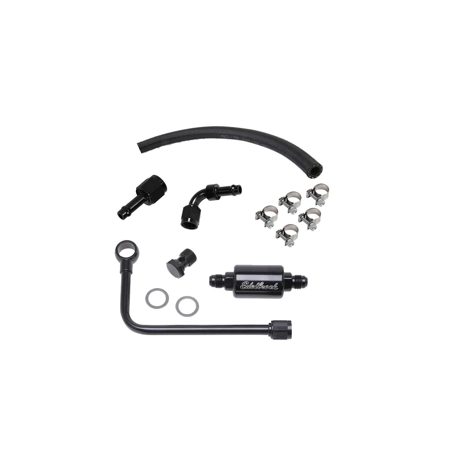 Speedway Motors In-line Fuel Filter Installation Kit, Silver