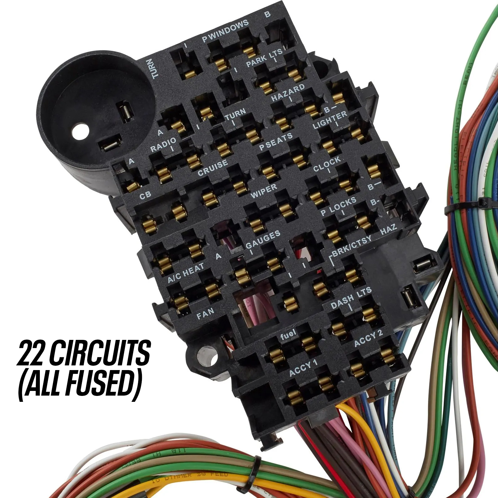 Universal 22 Circuit Wiring Harness with Install Package