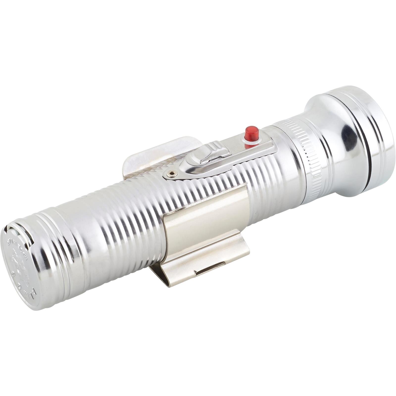 アクセサリー MOONEYES Vintage Flashlight & Holder Speedway Motors Metal Vintage Flashlight With Heavy Duty Clamp