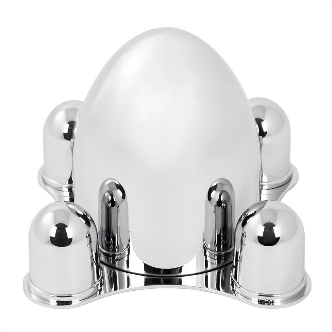 レンページ Speedway Motors Chrome Spider Caps, 4 X 4 1/4 Inch Bolt Pattern