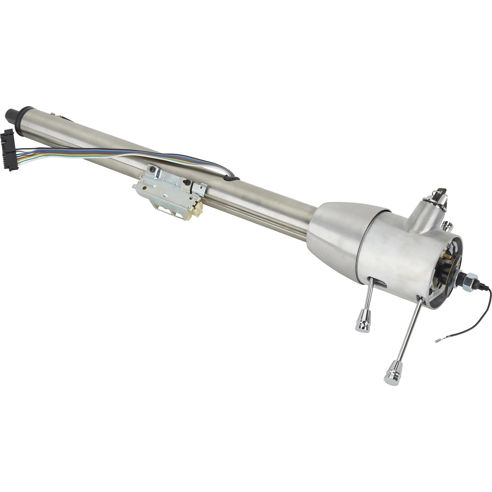 Universal GM Tilt Steering Column, 32 In, Floor Shift, Raw, Key