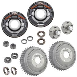 Aluminum Buick Front Brake Drum Kit, 12x2, 45-Fin, Plates/Hubs