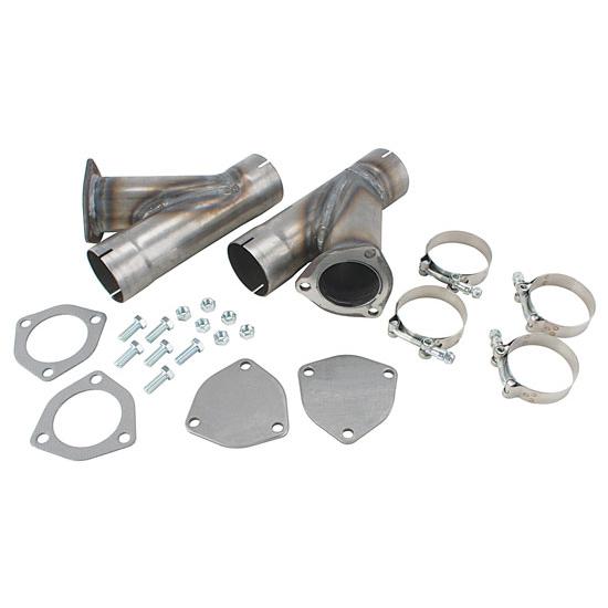 DIY Universal Dual Exhaust System Kit w/ Cutouts, Mufflers, 21/2