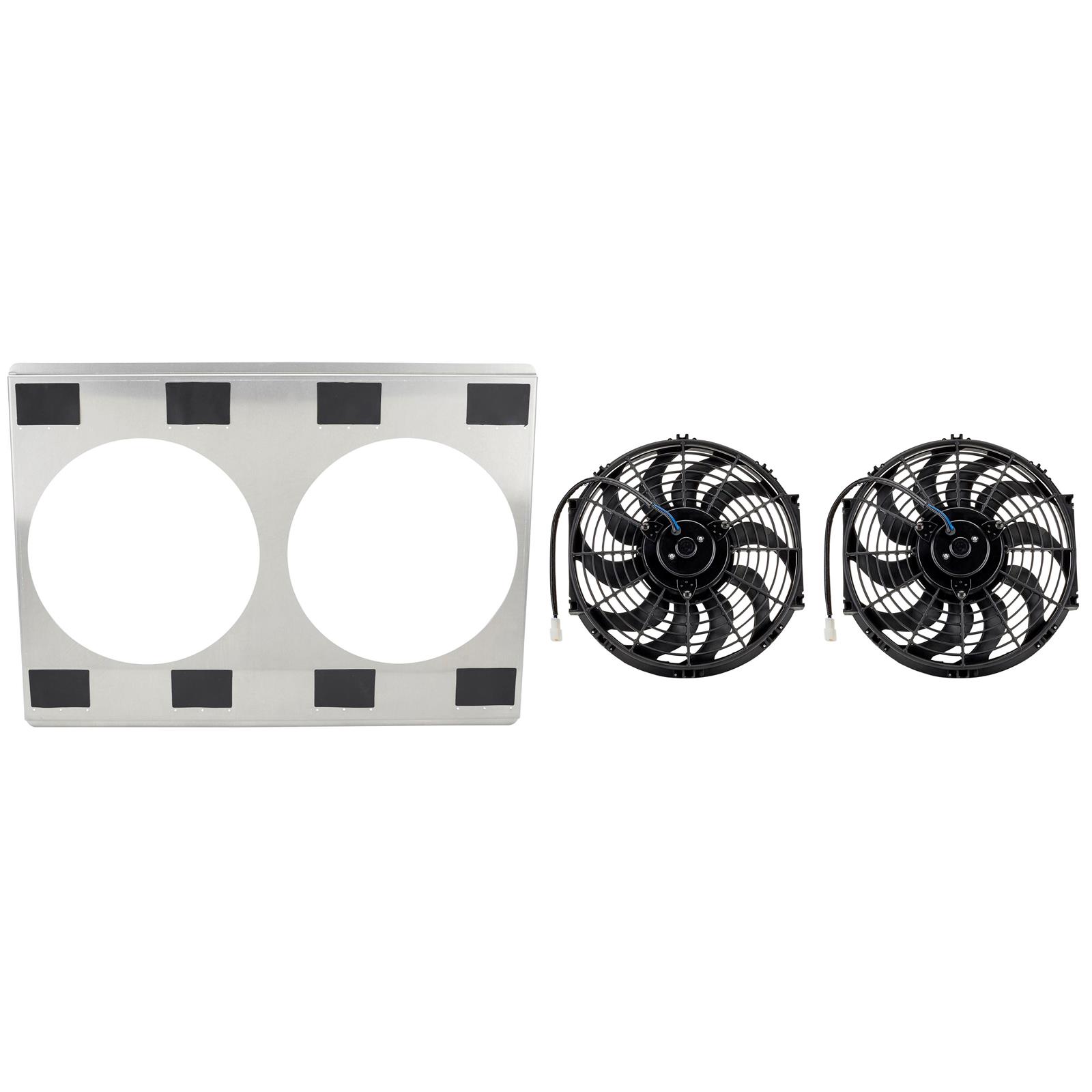 Dual 12 Inch Fan and Shroud Combo for 31 Inch Radiators