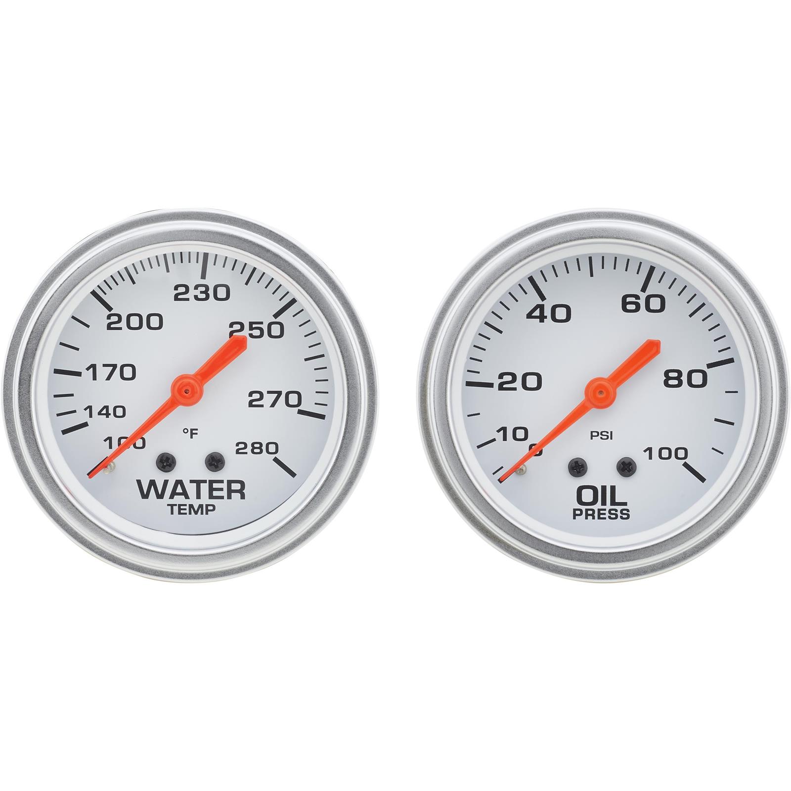 Speedway 25/8 Inch Oil Press & Water Temp Gauge Kit