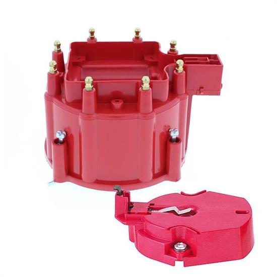 HEI Distributor Cap And Rotor Kit, Red