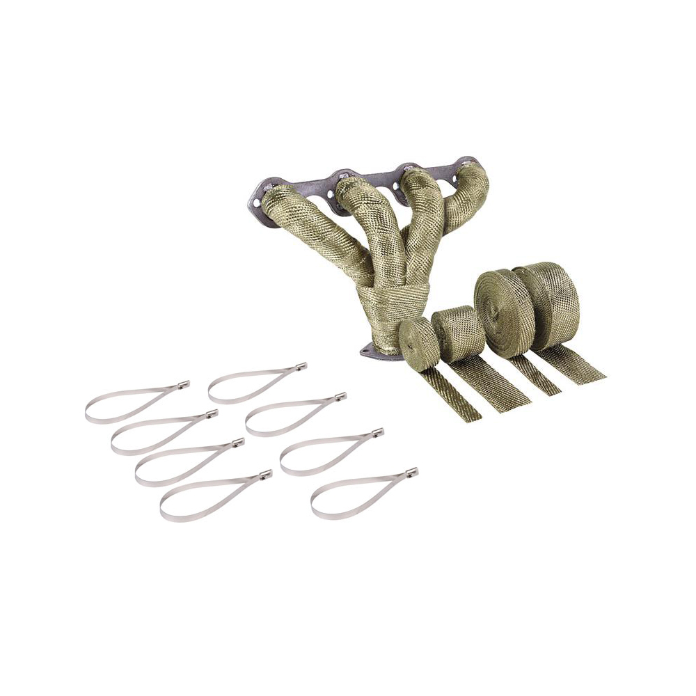 DEi Titanium Exhaust Wrap and Locking Tie Kit, 2 x 50