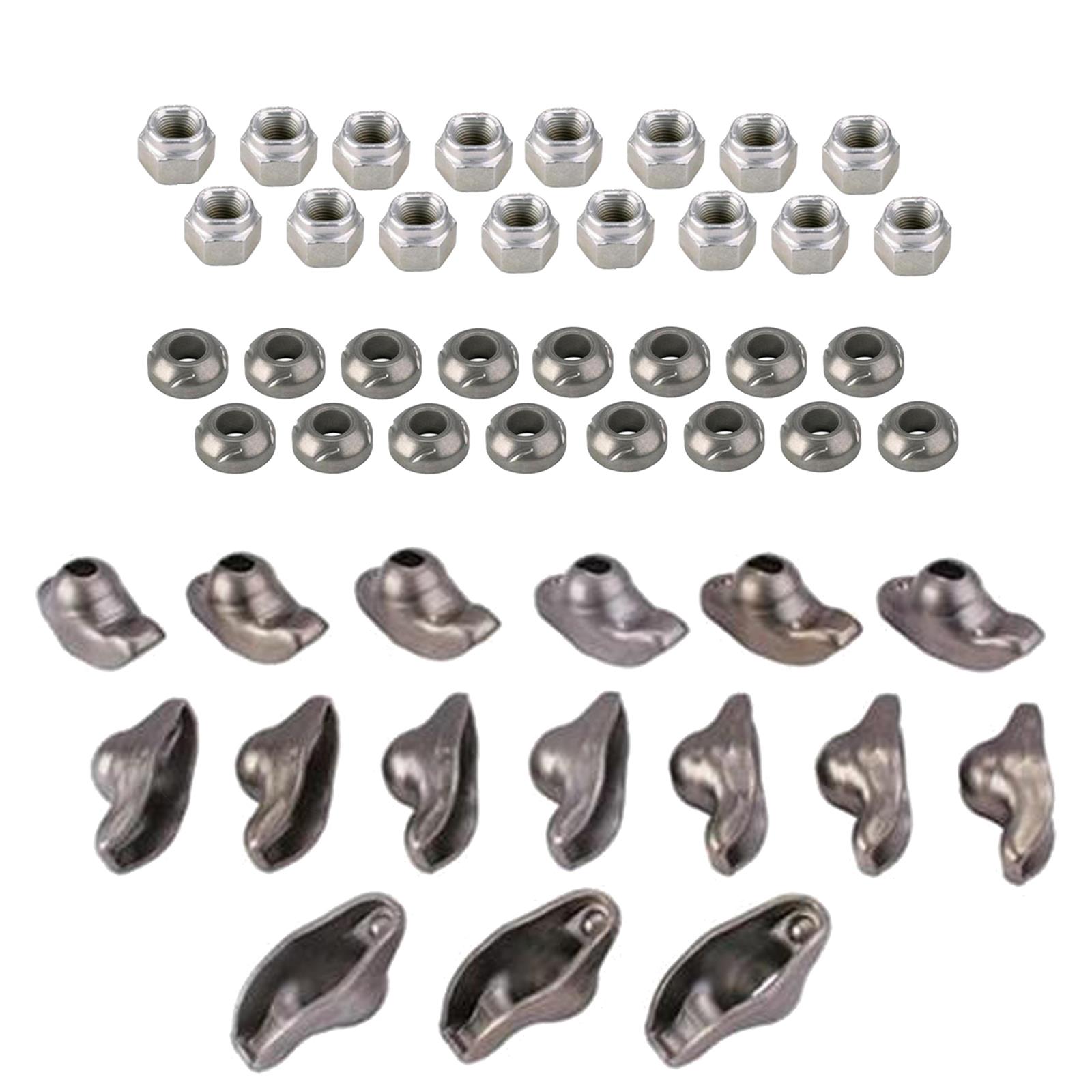 w/Nuts and Balls Chevy SBC 350 1.6 Ratio 3/8" Steel Roller Tip Rocker Arms Set w/Nuts and Balls Chevy SBC 350 1.6 Ratio 3/8" Steel Roller Tip Rocker Arms Set