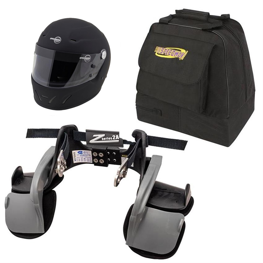 Lightweight Helmet and Zamp 2A ZTech Head/Neck Restraint Kit