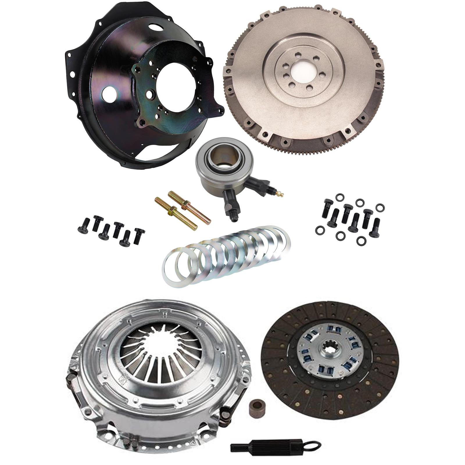 Speedway Street Clutch/Bellhousing/Flywheel, 1 Piece Rear Main