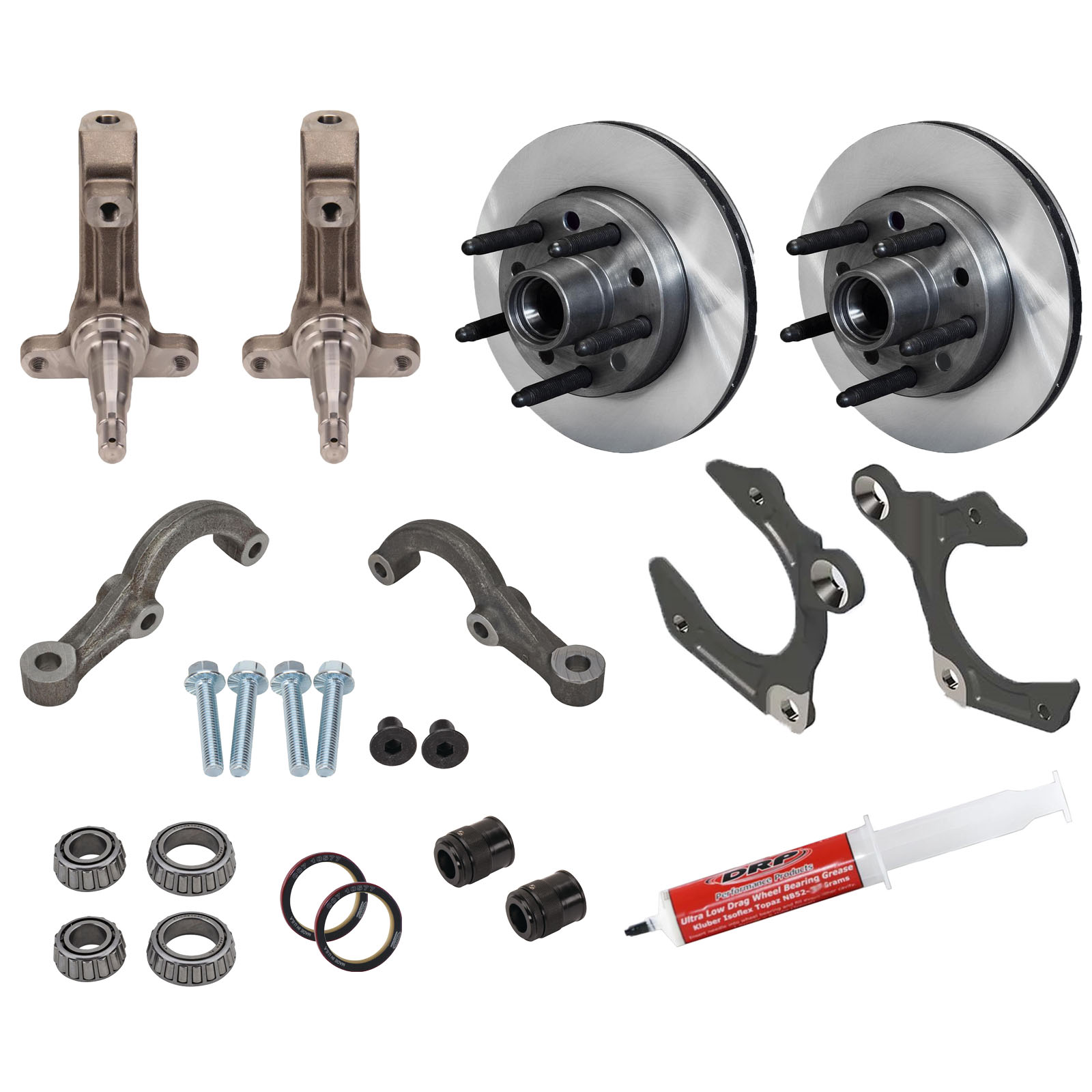 IMCA Low Friction 3-Piece Metric Spindles w/Wilwood Rotors