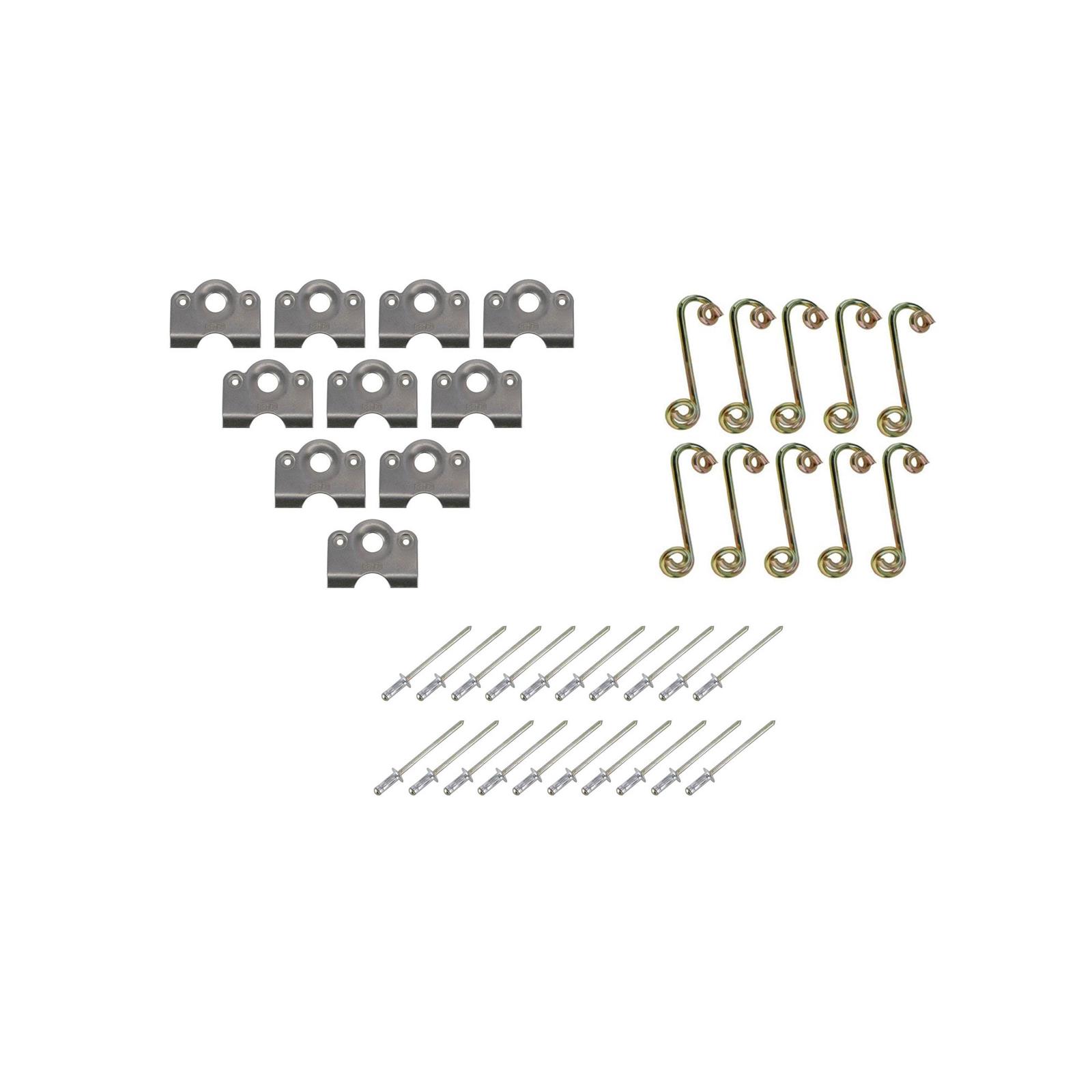 Scalloped 1/4 Turn Fastener Plates and Flat Springs