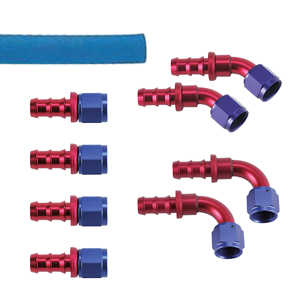 Speedway Socketless PushOn Hose End Fitting Kit, 8AN